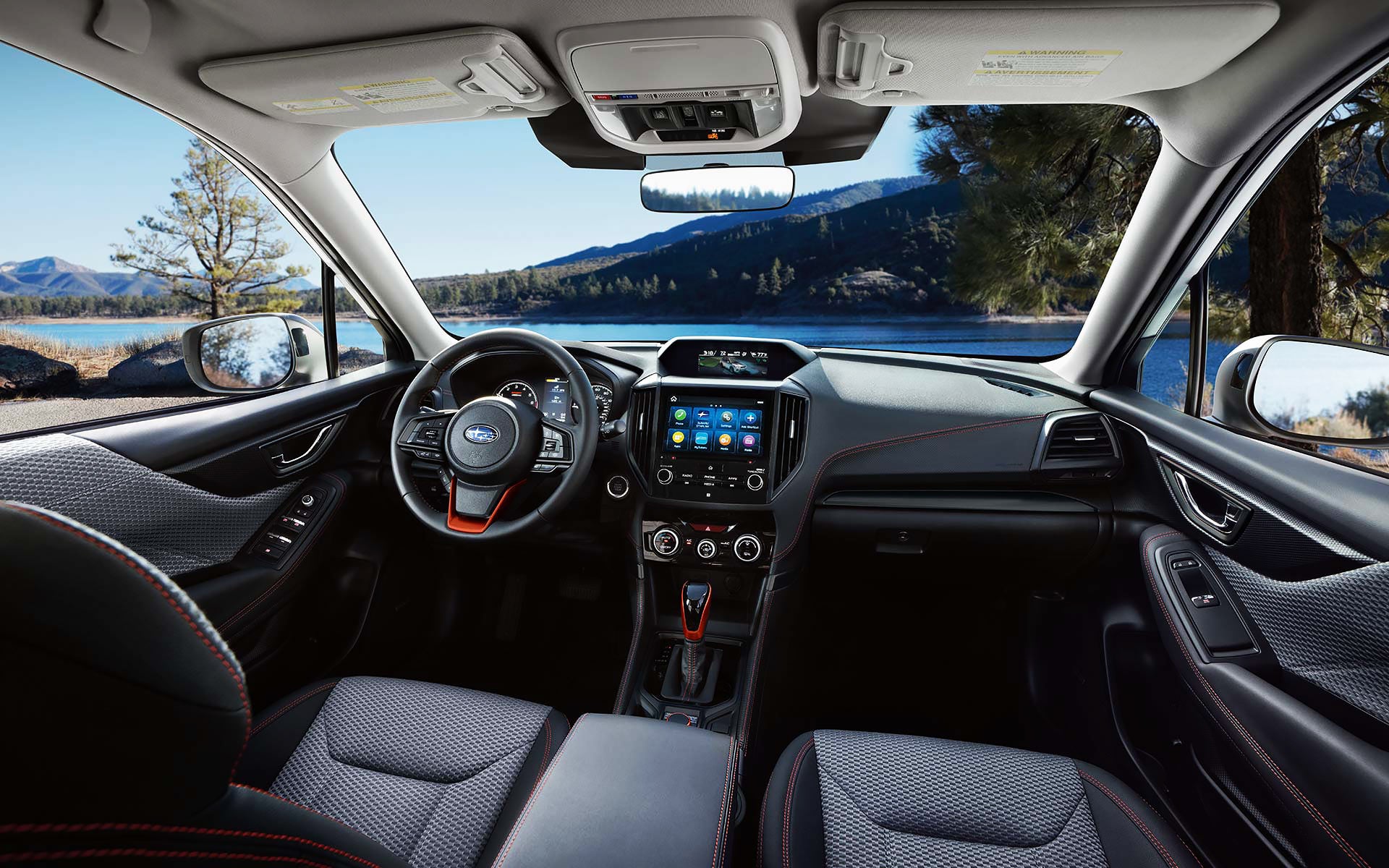 The interior and front dash of the 2022 Forester. | LaFontaine Subaru in Commerce Township MI